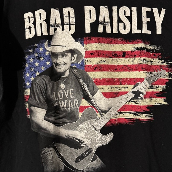 Brad Paisley Love And War Country Concert T-Shirt Adult Size Medium Black - Picture 3 of 6